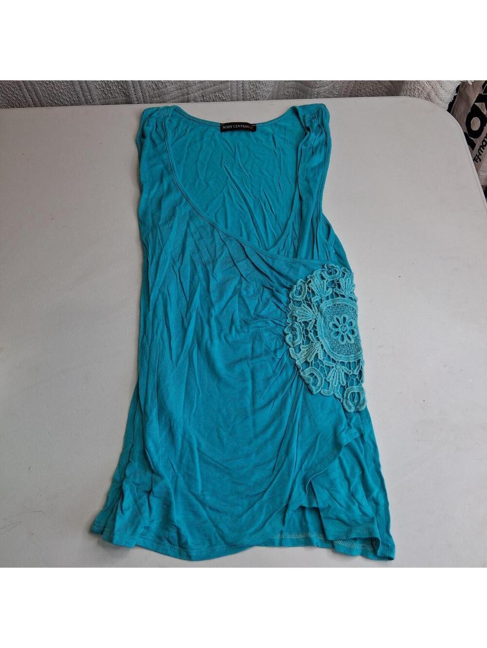 Y2K body central teal babydoll tank size M
